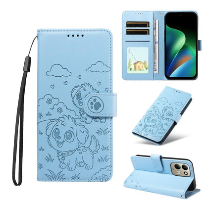 Embossed Heart Dog RFID Blocking Wallet Leather Phone Case, For Redmi Note 17 4G / 5G Global 169.7mm, For Redmi 17C 5G, For Redmi Note 17 Pro+ 5G Global 163.4mm, For Redmi 17 4G / 5G Global 170mm, For Redmi K90 Max 5G / K90 Ultra 5G, For Redmi 15a Glob...