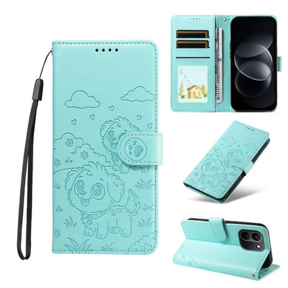 Embossed Heart Dog RFID Blocking Wallet Leather Phone Case, For Redmi Note 17 4G / 5G Global 169.7mm, For Redmi 17C 5G, For Redmi Note 17 Pro+ 5G Global 163.4mm, For Redmi 17 4G / 5G Global 170mm, For Redmi K90 Max 5G / K90 Ultra 5G, For Redmi 15a Glob...