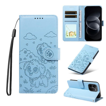 Embossed Heart Dog RFID Blocking Wallet Leather Phone Case, For Redmi Note 17 4G / 5G Global 169.7mm, For Redmi 17C 5G, For Redmi Note 17 Pro+ 5G Global 163.4mm, For Redmi 17 4G / 5G Global 170mm, For Redmi K90 Max 5G / K90 Ultra 5G, For Redmi 15a Glob...