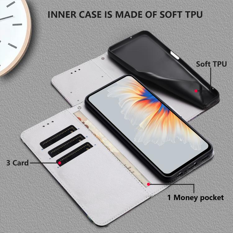 Phone case interior wallet layout with card slots and money pocket, soft TPU