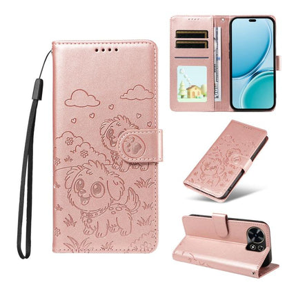 Embossed Heart Dog RFID Blocking Wallet Leather Phone Case, For Huawei nova 16 SE 5G, For Huawei nova 16, For Huawei Enjoy 90 Pro Max 5G, For Huawei Enjoy 90 Plus 5G, For Huawei Enjoy 80 Plus, For Huawei nova 15 Pro / 15 Ultra, For Huawei Mate 70 Air 5...