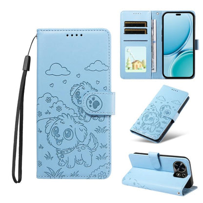 Embossed Heart Dog RFID Blocking Wallet Leather Phone Case, For Huawei nova 16 SE 5G, For Huawei nova 16, For Huawei Enjoy 90 Pro Max 5G, For Huawei Enjoy 90 Plus 5G, For Huawei Enjoy 80 Plus, For Huawei nova 15 Pro / 15 Ultra, For Huawei Mate 70 Air 5...