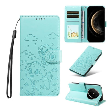 Embossed Heart Dog RFID Blocking Wallet Leather Phone Case, For Huawei nova 16 SE 5G, For Huawei nova 16, For Huawei Enjoy 90 Pro Max 5G, For Huawei Enjoy 90 Plus 5G, For Huawei Enjoy 80 Plus, For Huawei nova 15 Pro / 15 Ultra, For Huawei Mate 70 Air 5...