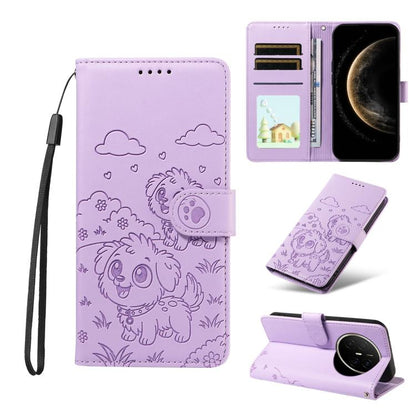 Embossed Heart Dog RFID Blocking Wallet Leather Phone Case, For Huawei nova 16 SE 5G, For Huawei nova 16, For Huawei Enjoy 90 Pro Max 5G, For Huawei Enjoy 90 Plus 5G, For Huawei Enjoy 80 Plus, For Huawei nova 15 Pro / 15 Ultra, For Huawei Mate 70 Air 5...