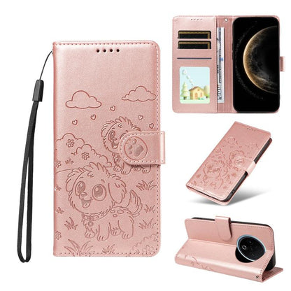 Embossed Heart Dog RFID Blocking Wallet Leather Phone Case, For Huawei nova 16 SE 5G, For Huawei nova 16, For Huawei Enjoy 90 Pro Max 5G, For Huawei Enjoy 90 Plus 5G, For Huawei Enjoy 80 Plus, For Huawei nova 15 Pro / 15 Ultra, For Huawei Mate 70 Air 5...