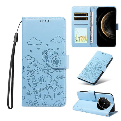 Embossed Heart Dog RFID Blocking Wallet Leather Phone Case, For Huawei nova 16 SE 5G, For Huawei nova 16, For Huawei Enjoy 90 Pro Max 5G, For Huawei Enjoy 90 Plus 5G, For Huawei Enjoy 80 Plus, For Huawei nova 15 Pro / 15 Ultra, For Huawei Mate 70 Air 5...