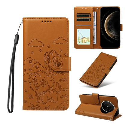 Embossed Heart Dog RFID Blocking Wallet Leather Phone Case, For Huawei nova 16 SE 5G, For Huawei nova 16, For Huawei Enjoy 90 Pro Max 5G, For Huawei Enjoy 90 Plus 5G, For Huawei Enjoy 80 Plus, For Huawei nova 15 Pro / 15 Ultra, For Huawei Mate 70 Air 5...