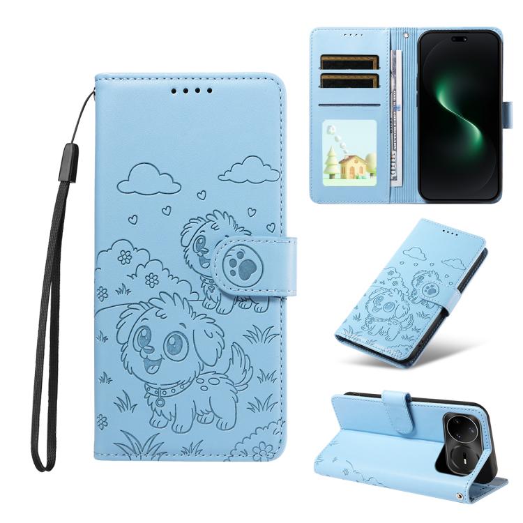 Embossed Heart Dog RFID Blocking Wallet Leather Phone Case, For Huawei nova 16 SE 5G, For Huawei nova 16, For Huawei Enjoy 90 Pro Max 5G, For Huawei Enjoy 90 Plus 5G, For Huawei Enjoy 80 Plus, For Huawei nova 15 Pro / 15 Ultra, For Huawei Mate 70 Air 5...