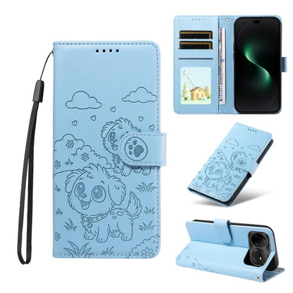 Embossed Heart Dog RFID Blocking Wallet Leather Phone Case, For Huawei nova 16 SE 5G, For Huawei nova 16, For Huawei Enjoy 90 Pro Max 5G, For Huawei Enjoy 90 Plus 5G, For Huawei Enjoy 80 Plus, For Huawei nova 15 Pro / 15 Ultra, For Huawei Mate 70 Air 5...