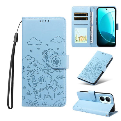 Embossed Heart Dog RFID Blocking Wallet Leather Phone Case, For Huawei nova 16 SE 5G, For Huawei nova 16, For Huawei Enjoy 90 Pro Max 5G, For Huawei Enjoy 90 Plus 5G, For Huawei Enjoy 80 Plus, For Huawei nova 15 Pro / 15 Ultra, For Huawei Mate 70 Air 5...