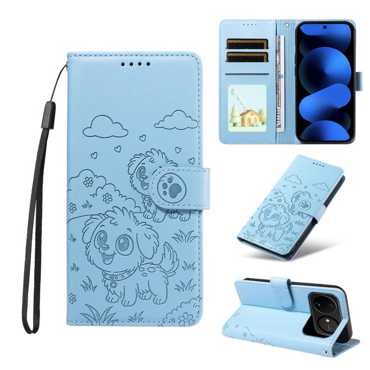 Embossed Heart Dog RFID Blocking Wallet Leather Phone Case, For Huawei nova 16 SE 5G, For Huawei nova 16, For Huawei Enjoy 90 Pro Max 5G, For Huawei Enjoy 90 Plus 5G, For Huawei Enjoy 80 Plus, For Huawei nova 15 Pro / 15 Ultra, For Huawei Mate 70 Air 5...