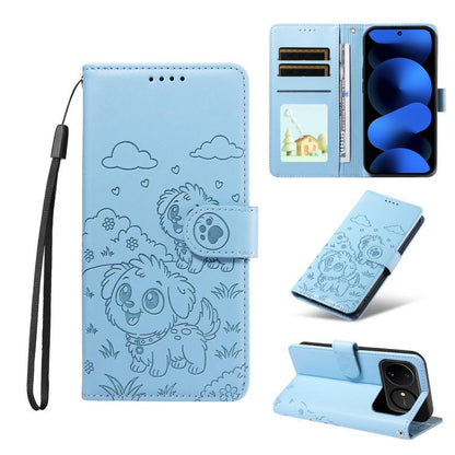 Embossed Heart Dog RFID Blocking Wallet Leather Phone Case, For Huawei nova 16 SE 5G, For Huawei nova 16, For Huawei Enjoy 90 Pro Max 5G, For Huawei Enjoy 90 Plus 5G, For Huawei Enjoy 80 Plus, For Huawei nova 15 Pro / 15 Ultra, For Huawei Mate 70 Air 5...