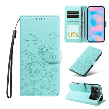 Embossed Heart Dog RFID Blocking Wallet Leather Phone Case, For Huawei nova 16 SE 5G, For Huawei nova 16, For Huawei Enjoy 90 Pro Max 5G, For Huawei Enjoy 90 Plus 5G, For Huawei Enjoy 80 Plus, For Huawei nova 15 Pro / 15 Ultra, For Huawei Mate 70 Air 5...