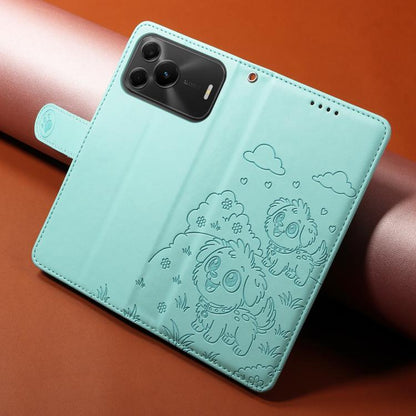 Embossed Heart Dog RFID Blocking Wallet Leather Phone Case, For Huawei nova 16 SE 5G, For Huawei nova 16, For Huawei Enjoy 90 Pro Max 5G, For Huawei Enjoy 90 Plus 5G, For Huawei Enjoy 80 Plus, For Huawei nova 15 Pro / 15 Ultra, For Huawei Mate 70 Air 5...