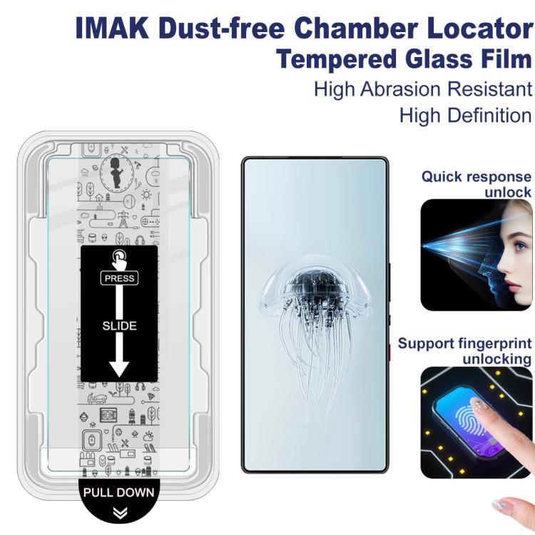 imak Dust-free Chamber Locator H Series Tempered Glass Film, For ZTE nubia RedMagic 11 Air, For ZTE nubia Z80 Ultra, For ZTE nubia RedMagic 11 Pro, For ZTE nubia RedMagic 10 Pro, For ZTE nubia Z70 Ultra, For ZTE nubia RedMagic 10 Air