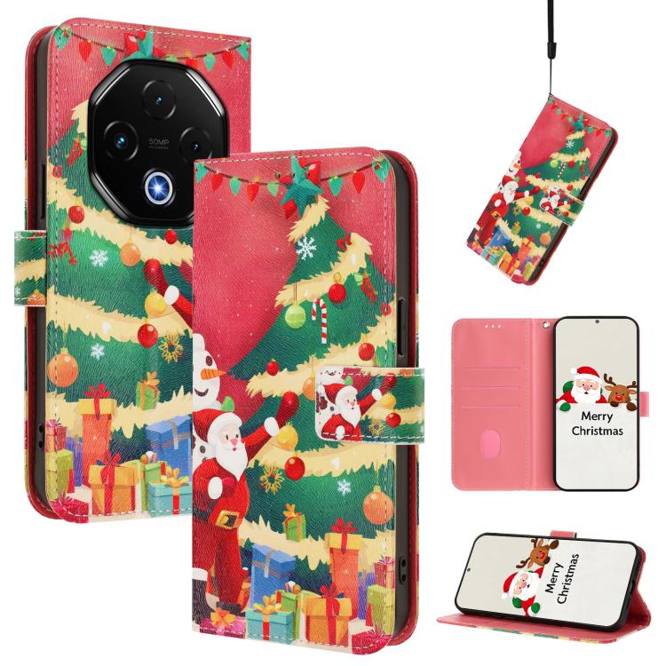 Christmas Series Buckle Leather Phone Case with Hand Strap, For UMIDIGI G100x 5G / 4G, For UMIDIGI G100 Pro