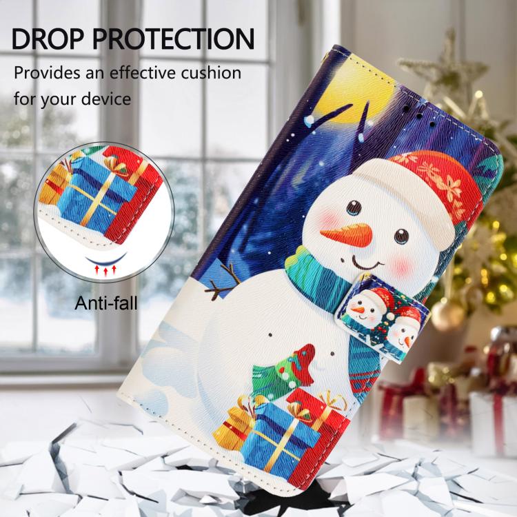 Christmas Series Buckle Leather Phone Case with Hand Strap, For UMIDIGI G100x 5G / 4G, For UMIDIGI G100 Pro