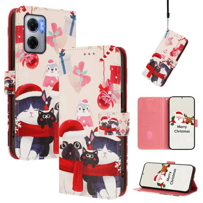 Christmas Series Buckle Leather Phone Case with Hand Strap, For Redmi Note 11 Pro / 11 Pro+ 5G Global, For Redmi Note 12 4G Global, For Redmi A1 4G / A2 4G, For Redmi Note 12 Pro+ 5G Global, For Redmi Note 12 5G Global / Xiaomi Poco X5                 ...