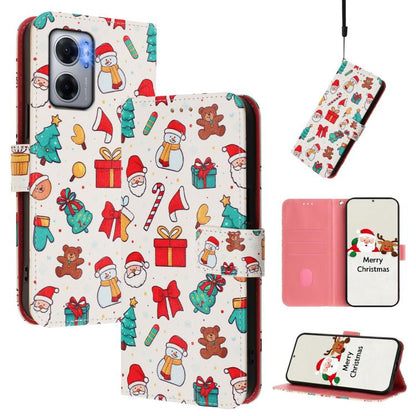 Christmas Series Buckle Leather Phone Case with Hand Strap, For Redmi Note 11 Pro / 11 Pro+ 5G Global, For Redmi Note 12 4G Global, For Redmi A1 4G / A2 4G, For Redmi Note 12 Pro+ 5G Global, For Redmi Note 12 5G Global / Xiaomi Poco X5                 ...