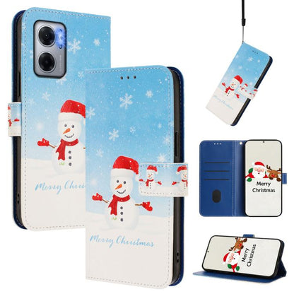 Christmas Series Buckle Leather Phone Case with Hand Strap, For Redmi Note 11 Pro / 11 Pro+ 5G Global, For Redmi Note 12 4G Global, For Redmi A1 4G / A2 4G, For Redmi Note 12 Pro+ 5G Global, For Redmi Note 12 5G Global / Xiaomi Poco X5                 ...