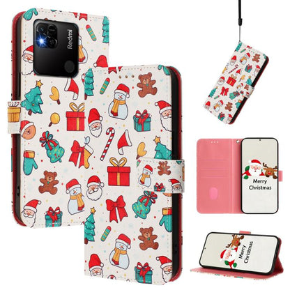 Christmas Series Buckle Leather Phone Case with Hand Strap, For Redmi Note 11 Pro / 11 Pro+ 5G Global, For Redmi Note 12 4G Global, For Redmi A1 4G / A2 4G, For Redmi Note 12 Pro+ 5G Global, For Redmi Note 12 5G Global / Xiaomi Poco X5                 ...