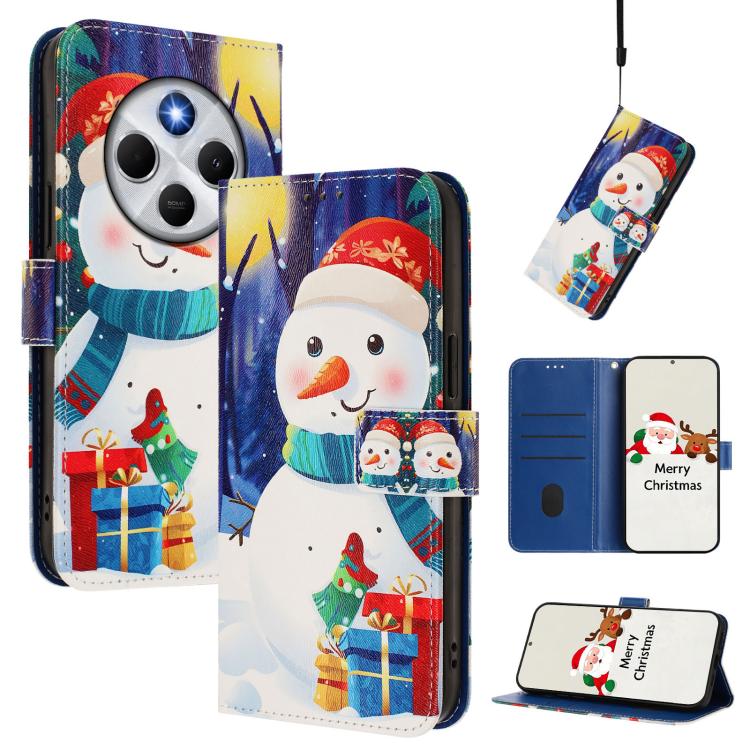 Christmas Series Buckle Leather Phone Case with Hand Strap, For Redmi Note 14 4G 163.25mm, For Redmi 14C 4G / A4 5G / 14R 5G / A3 Pro, For Redmi K70 Ultra 5G, For Redmi A3 4G / A3x 4G, For Redmi 13C 4G / 5G / Xiaomi Poco C65 / M6                       ...