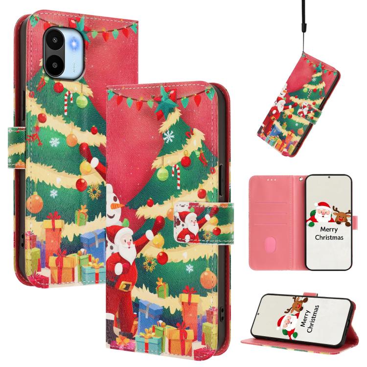 Christmas Series Buckle Leather Phone Case with Hand Strap, For Redmi Note 11 Pro / 11 Pro+ 5G Global, For Redmi Note 12 4G Global, For Redmi A1 4G / A2 4G, For Redmi Note 12 Pro+ 5G Global, For Redmi Note 12 5G Global / Xiaomi Poco X5                 ...
