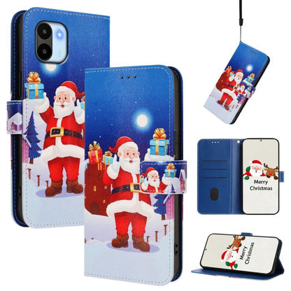 Christmas Series Buckle Leather Phone Case with Hand Strap, For Redmi Note 11 Pro / 11 Pro+ 5G Global, For Redmi Note 12 4G Global, For Redmi A1 4G / A2 4G, For Redmi Note 12 Pro+ 5G Global, For Redmi Note 12 5G Global / Xiaomi Poco X5                 ...