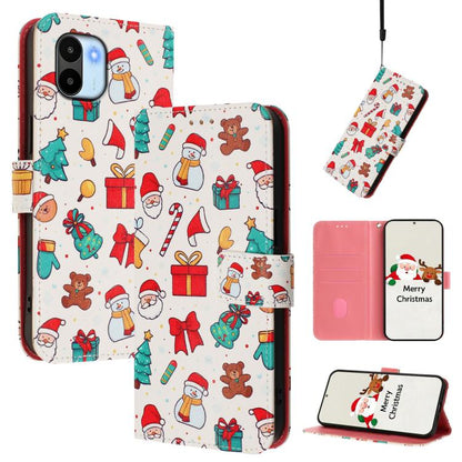 Christmas Series Buckle Leather Phone Case with Hand Strap, For Redmi Note 11 Pro / 11 Pro+ 5G Global, For Redmi Note 12 4G Global, For Redmi A1 4G / A2 4G, For Redmi Note 12 Pro+ 5G Global, For Redmi Note 12 5G Global / Xiaomi Poco X5                 ...
