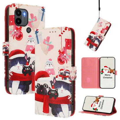Christmas Series Buckle Leather Phone Case with Hand Strap, For Redmi Note 14 4G 163.25mm, For Redmi 14C 4G / A4 5G / 14R 5G / A3 Pro, For Redmi K70 Ultra 5G, For Redmi A3 4G / A3x 4G, For Redmi 13C 4G / 5G / Xiaomi Poco C65 / M6                       ...