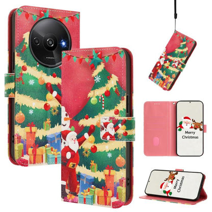Christmas Series Buckle Leather Phone Case with Hand Strap, For Redmi Note 14 4G 163.25mm, For Redmi 14C 4G / A4 5G / 14R 5G / A3 Pro, For Redmi K70 Ultra 5G, For Redmi A3 4G / A3x 4G, For Redmi 13C 4G / 5G / Xiaomi Poco C65 / M6                       ...