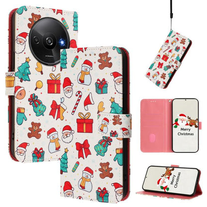 Christmas Series Buckle Leather Phone Case with Hand Strap, For Redmi Note 14 4G 163.25mm, For Redmi 14C 4G / A4 5G / 14R 5G / A3 Pro, For Redmi K70 Ultra 5G, For Redmi A3 4G / A3x 4G, For Redmi 13C 4G / 5G / Xiaomi Poco C65 / M6                       ...