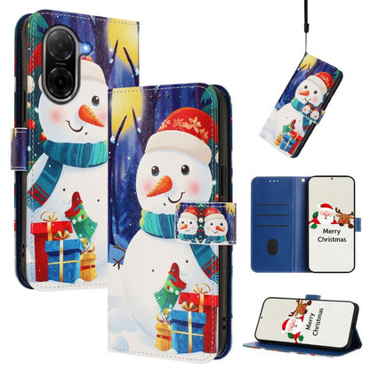 Christmas Series Buckle Leather Phone Case with Hand Strap, For Redmi Note 15 Pro+ 5G 163.3mm/Poco M8 Pro 5G, For Redmi Note 15 5G / 4G 164mm / Poco M8 5G, For Redmi 15C 5G / 4G EU 173mm / Poco C85 5G, For Xiaomi Poco M7 4G 169mm                       ...