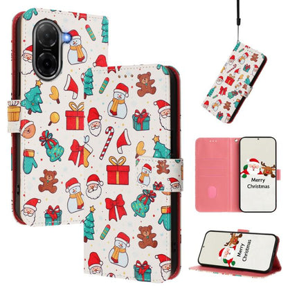 Christmas Series Buckle Leather Phone Case with Hand Strap, For Redmi Note 15 Pro+ 5G 163.3mm/Poco M8 Pro 5G, For Redmi Note 15 5G / 4G 164mm / Poco M8 5G, For Redmi 15C 5G / 4G EU 173mm / Poco C85 5G, For Xiaomi Poco M7 4G 169mm                       ...