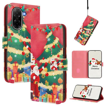 Christmas Series Buckle Leather Phone Case with Hand Strap, For Redmi Note 15 Pro+ 5G 163.3mm/Poco M8 Pro 5G, For Redmi Note 15 5G / 4G 164mm / Poco M8 5G, For Redmi 15C 5G / 4G EU 173mm / Poco C85 5G, For Xiaomi Poco M7 4G 169mm                       ...