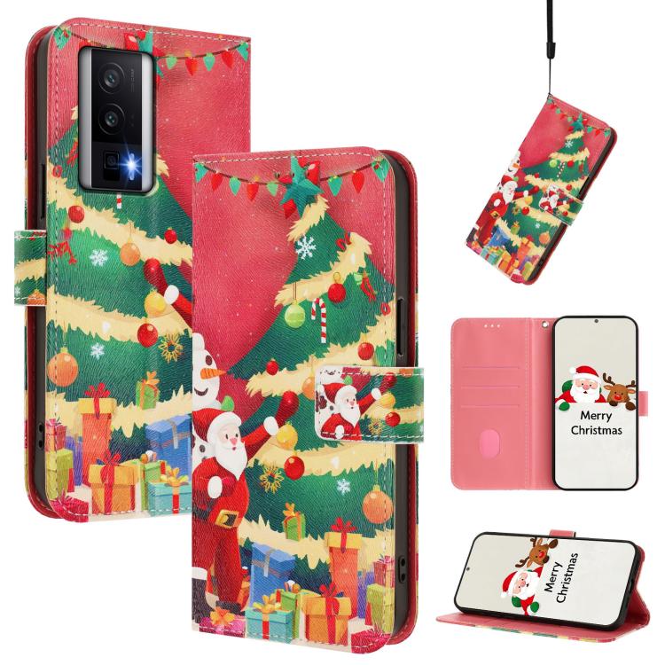 Christmas Series Buckle Leather Phone Case with Hand Strap, For Redmi Note 14 4G 163.25mm, For Redmi 14C 4G / A4 5G / 14R 5G / A3 Pro, For Redmi K70 Ultra 5G, For Redmi A3 4G / A3x 4G, For Redmi 13C 4G / 5G / Xiaomi Poco C65 / M6                       ...