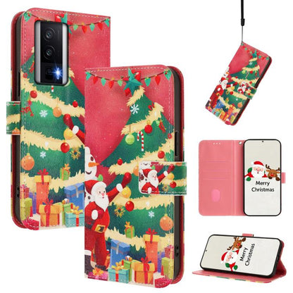 Christmas Series Buckle Leather Phone Case with Hand Strap, For Redmi Note 14 4G 163.25mm, For Redmi 14C 4G / A4 5G / 14R 5G / A3 Pro, For Redmi K70 Ultra 5G, For Redmi A3 4G / A3x 4G, For Redmi 13C 4G / 5G / Xiaomi Poco C65 / M6                       ...
