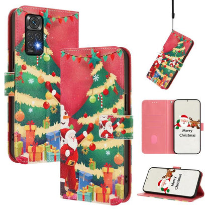 Christmas Series Buckle Leather Phone Case with Hand Strap, For Redmi Note 14 4G 163.25mm, For Redmi 14C 4G / A4 5G / 14R 5G / A3 Pro, For Redmi K70 Ultra 5G, For Redmi A3 4G / A3x 4G, For Redmi 13C 4G / 5G / Xiaomi Poco C65 / M6                       ...