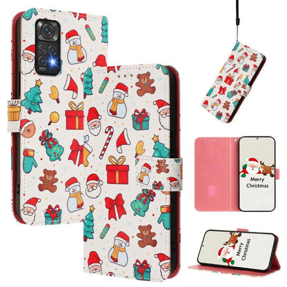 Christmas Series Buckle Leather Phone Case with Hand Strap, For Redmi Note 14 4G 163.25mm, For Redmi 14C 4G / A4 5G / 14R 5G / A3 Pro, For Redmi K70 Ultra 5G, For Redmi A3 4G / A3x 4G, For Redmi 13C 4G / 5G / Xiaomi Poco C65 / M6                       ...