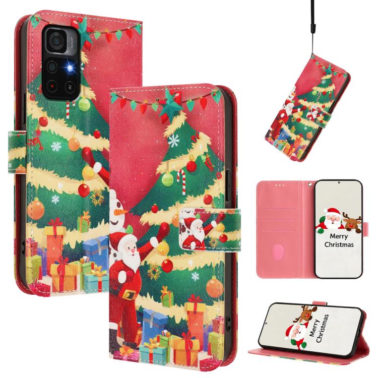 Christmas Series Buckle Leather Phone Case with Hand Strap, For Redmi Note 11 Pro / 11 Pro+ 5G Global, For Redmi Note 12 4G Global, For Redmi A1 4G / A2 4G, For Redmi Note 12 Pro+ 5G Global, For Redmi Note 12 5G Global / Xiaomi Poco X5                 ...