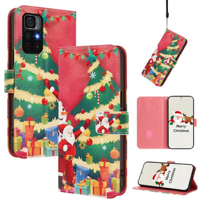 Christmas Series Buckle Leather Phone Case with Hand Strap, For Redmi Note 11 Pro / 11 Pro+ 5G Global, For Redmi Note 12 4G Global, For Redmi A1 4G / A2 4G, For Redmi Note 12 Pro+ 5G Global, For Redmi Note 12 5G Global / Xiaomi Poco X5                 ...