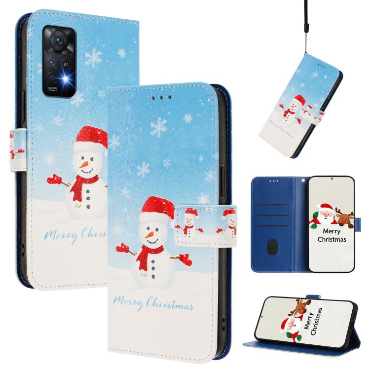 Christmas Series Buckle Leather Phone Case with Hand Strap, For Redmi Note 11 Pro / 11 Pro+ 5G Global, For Redmi Note 12 4G Global, For Redmi A1 4G / A2 4G, For Redmi Note 12 Pro+ 5G Global, For Redmi Note 12 5G Global / Xiaomi Poco X5                 ...