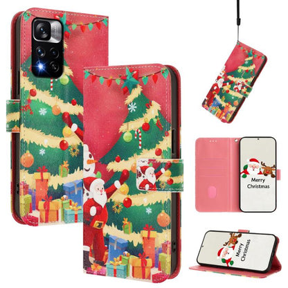 Christmas Series Buckle Leather Phone Case with Hand Strap, For Redmi Note 11 Pro / 11 Pro+ 5G Global, For Redmi Note 12 4G Global, For Redmi A1 4G / A2 4G, For Redmi Note 12 Pro+ 5G Global, For Redmi Note 12 5G Global / Xiaomi Poco X5                 ...