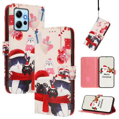 Christmas Series Buckle Leather Phone Case with Hand Strap, For Redmi Note 11 Pro / 11 Pro+ 5G Global, For Redmi Note 12 4G Global, For Redmi A1 4G / A2 4G, For Redmi Note 12 Pro+ 5G Global, For Redmi Note 12 5G Global / Xiaomi Poco X5                 ...