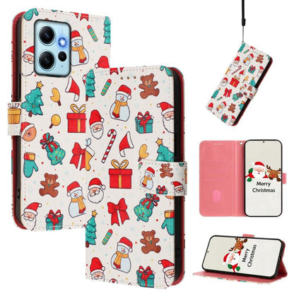 Christmas Series Buckle Leather Phone Case with Hand Strap, For Redmi Note 11 Pro / 11 Pro+ 5G Global, For Redmi Note 12 4G Global, For Redmi A1 4G / A2 4G, For Redmi Note 12 Pro+ 5G Global, For Redmi Note 12 5G Global / Xiaomi Poco X5                 ...