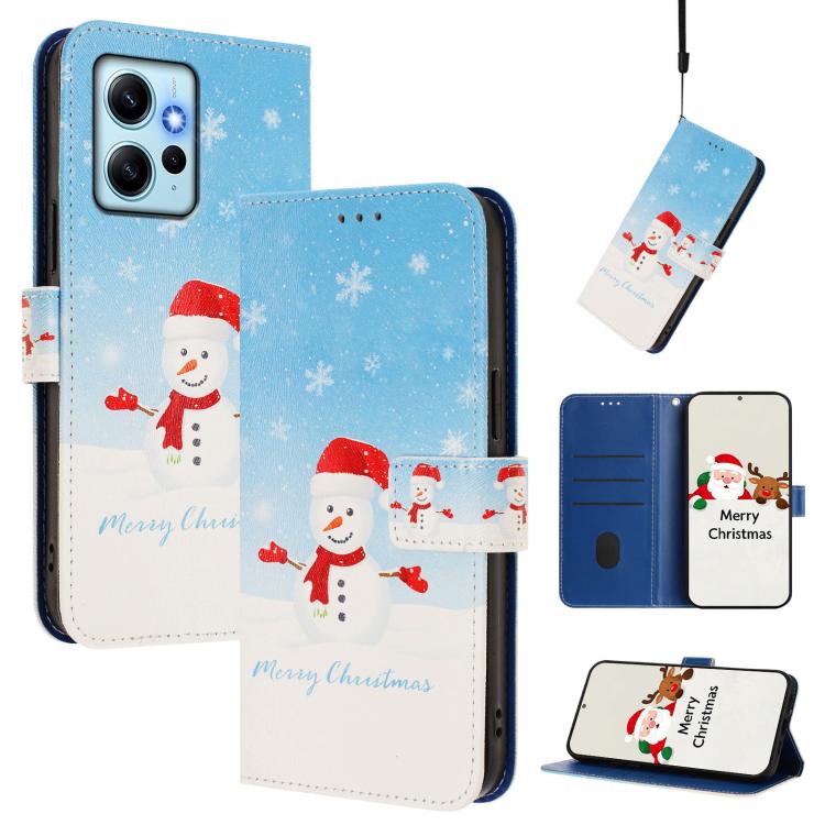 Christmas Series Buckle Leather Phone Case with Hand Strap, For Redmi Note 11 Pro / 11 Pro+ 5G Global, For Redmi Note 12 4G Global, For Redmi A1 4G / A2 4G, For Redmi Note 12 Pro+ 5G Global, For Redmi Note 12 5G Global / Xiaomi Poco X5                 ...