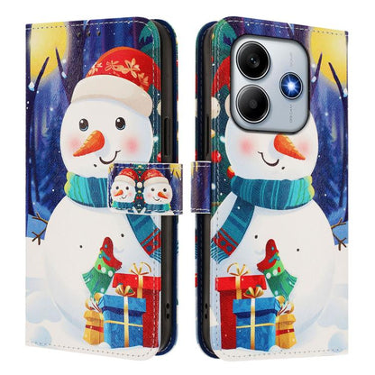 Christmas Series Buckle Leather Phone Case with Hand Strap, For Redmi Note 14 4G 163.25mm, For Redmi 14C 4G / A4 5G / 14R 5G / A3 Pro, For Redmi K70 Ultra 5G, For Redmi A3 4G / A3x 4G, For Redmi 13C 4G / 5G / Xiaomi Poco C65 / M6                       ...