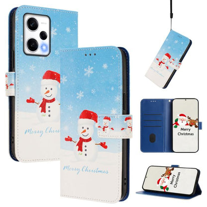 Christmas Series Buckle Leather Phone Case with Hand Strap, For Redmi Note 11 Pro / 11 Pro+ 5G Global, For Redmi Note 12 4G Global, For Redmi A1 4G / A2 4G, For Redmi Note 12 Pro+ 5G Global, For Redmi Note 12 5G Global / Xiaomi Poco X5                 ...