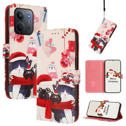 Christmas Series Buckle Leather Phone Case with Hand Strap, For Redmi Note 15 Pro+ 5G 163.3mm/Poco M8 Pro 5G, For Redmi Note 15 5G / 4G 164mm / Poco M8 5G, For Redmi 15C 5G / 4G EU 173mm / Poco C85 5G, For Xiaomi Poco M7 4G 169mm                       ...