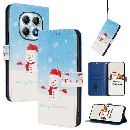 Christmas Series Buckle Leather Phone Case with Hand Strap, For Redmi Note 15 Pro+ 5G 163.3mm/Poco M8 Pro 5G, For Redmi Note 15 5G / 4G 164mm / Poco M8 5G, For Redmi 15C 5G / 4G EU 173mm / Poco C85 5G, For Xiaomi Poco M7 4G 169mm                       ...